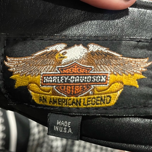 VINTAGE LEATHER HARLEY DAVIDSON CHAPS - Picture 3 of 3